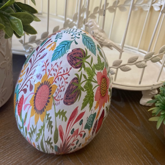 NEW! Boho Chic Farmhouse Colorful Floral Spring  Easter Egg - Picture 3 of 6